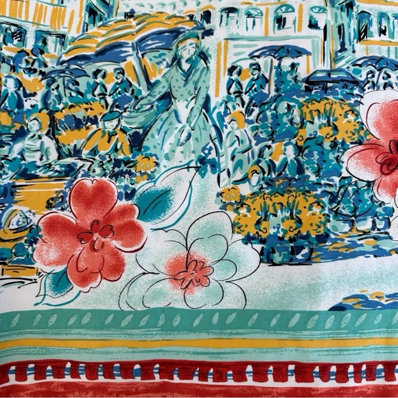 Italian Summer Amalfi Coast Print Artsy Overshirt Jacket Top M Coldwater Creek - Picture 12 of 12